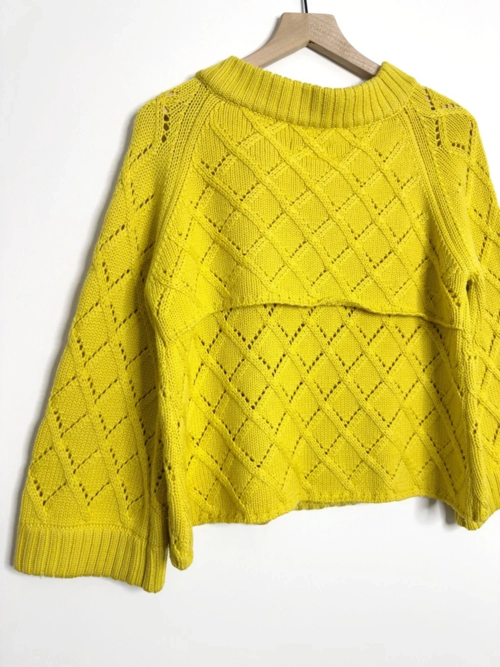 Frances Valentine Wool Diamond Weave Cardigan - Picture 5 of 9